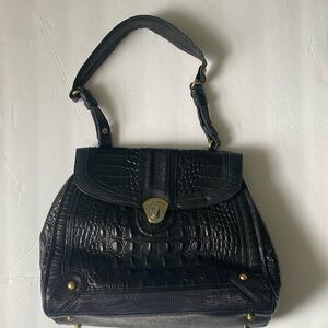 Vintage Brahmin Mariel’ black Melbourne handbag purse excellent condition.